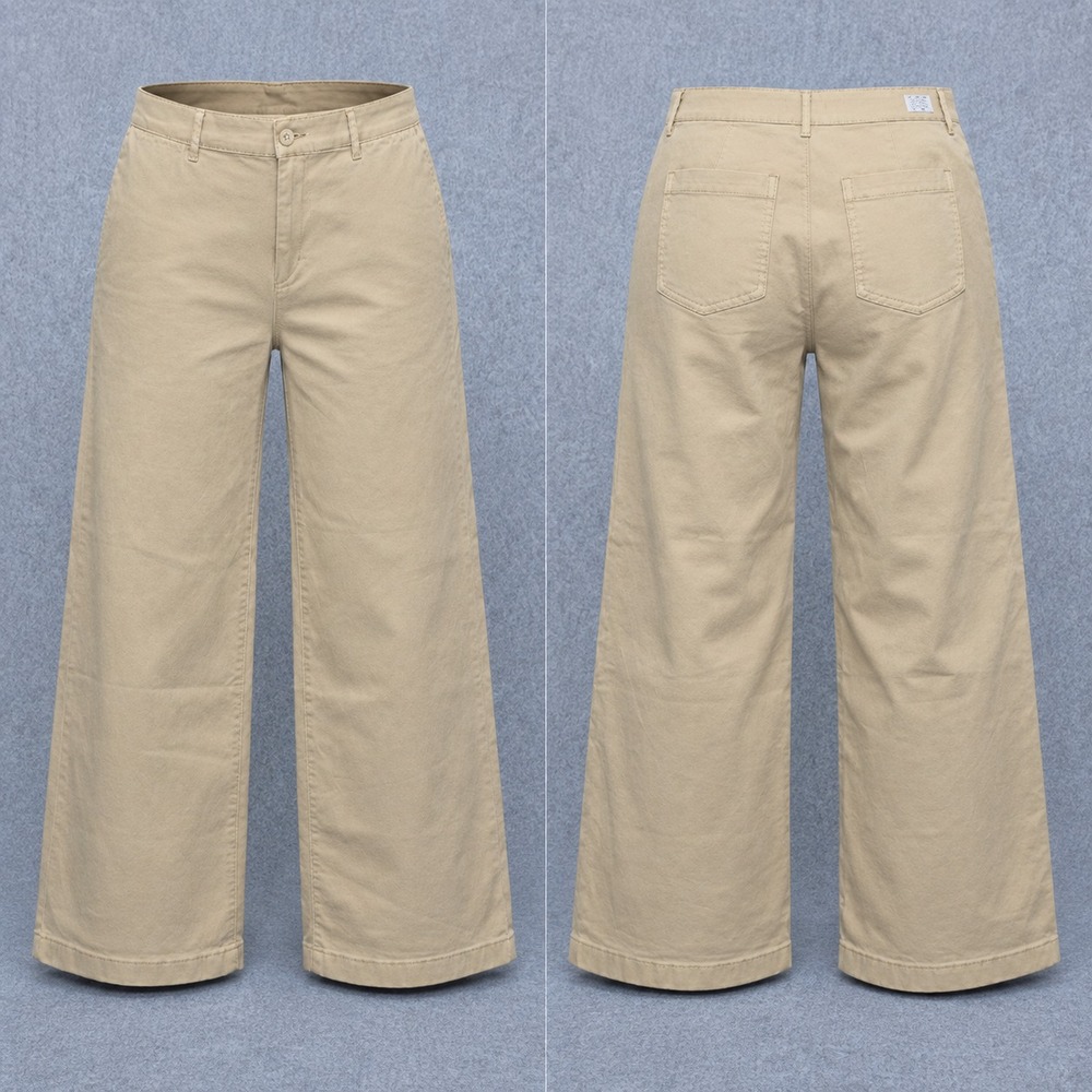Levis Premium Jeans Womens 32 (34x31) Beige Vintage Chinos Baggy Wide Leg Pants